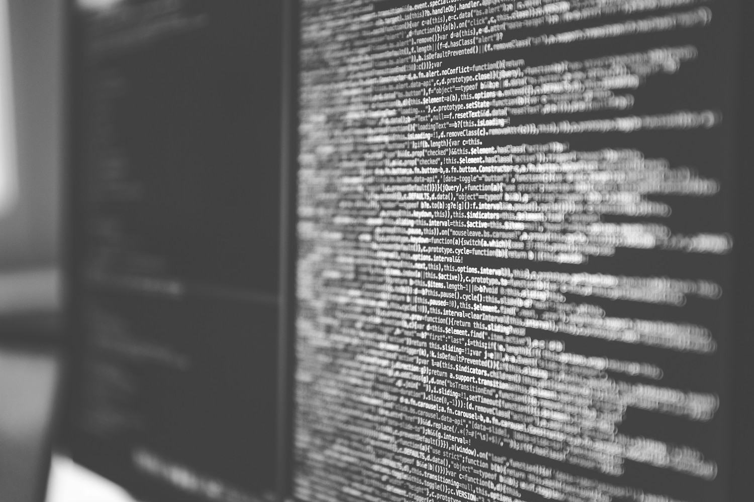Close detail of code on a display